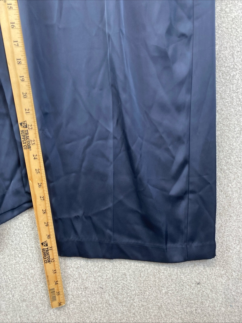 Ann Taylor Wide Leg Satin Pants Navy Blue Size 2 Elegant Quiet Luxury - Picture 6 of 10